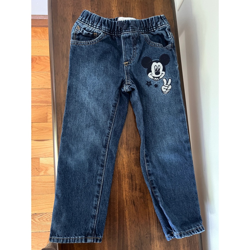 Baby Gap Disney Embroidered Mickey Mouse Jeans‎ Size 4